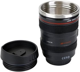 Resim DRULINE Fincan Objektif Kupa/Camera Lens Kahve Kupası Kahve, Çay, Süt, Su için - 400 ml Siyah 