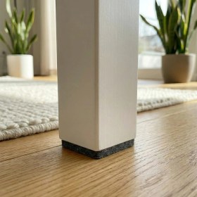 Resim Badem10 Zemin Koruyucu Keçe 25X25 mm Yapışkanlı (32'li Paket) Masa Sandalye Mobilya Koltuk Ayak Keçesi Kare 