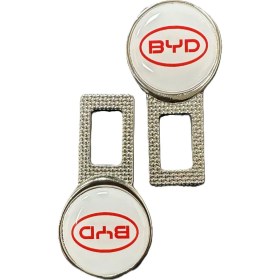 Resim Stilix Garage Byd Logolu Ses Susturucu Metal 2 Adet Kırmızı 