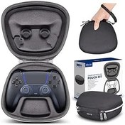 Resim sisma Travel Case Compatible with PS5 DualSense Wireless Controller, Playstation 5 Controller Holder Home Safekeeping Protective Cover Storage Case Black Carrying Bag 