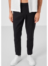 Resim Tommylife Siyah Standart Fit Dokuma Hafif Esnek Chino Erkek Pantolon - 82177 Siyah 