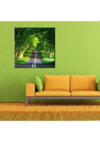 Resim Orman İçindeki Yol Kanvas Tablo 200x200cm 