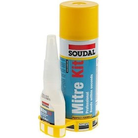 Resim Soudal MİTRE KİT 2C YÜKSEK KALİTE HIZLI YAPIŞTIRICI 200ML + 50ML 