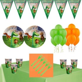 Resim Dinozor Yavru Doğum Günü Parti Seti Süsler 24 Kişilik 