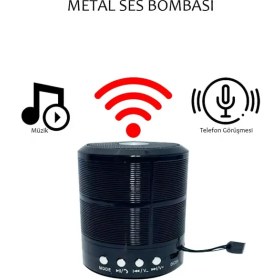 Resim Gunkes Subzero Sb50 Sound Bomb Çoklu Bağlantılı Kablosuz Mini Hoparlör 