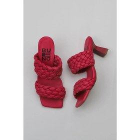 Resim Bueno Shoes Fuşya Deri Kadın Topuklu Terlik 01WY6804 01WY6804 