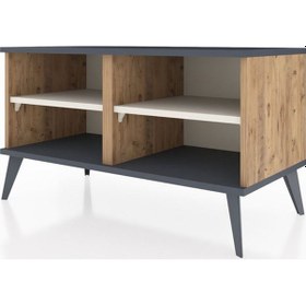 Resim Hyperion Şifonyer 2 Raflı 88x44x48 Çam-antrasit/aytaşı Antrasit/aytaşı 