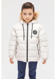 Resim Benitto Kids Benittokids Erkek Çocuk Natürel Kürklü Mont 51289-bej Bej 