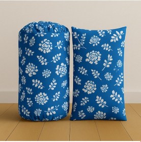 Resim Tek Kişilik Desenli Lastikli Çarşaf Seti 100x200 Cm + 1 Yastık Kılıfı 50x70 Lacivert 