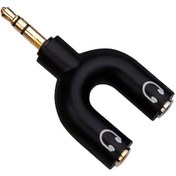 Resim Xindoker 3.5mm Erkekden İki 3.5mm Dişiye Ses Ayırıcı Adaptörü - Telefon, Mp3/mp4 İçin Siyah Kaliteli Ses Aktarımı 