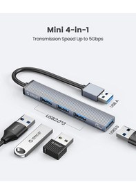 Resim Orico AH-A13-GY USB-A to USB 3.0 Alüminyum Alaşım 4 Portlu Çoklayıcı HUB 