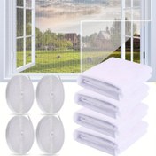 Resim 2/4 adet Kendinden Yapışkanlı Pencere Ekran Ağı Perdesi, 130X150cm (Yaklaşık 59x51.05 İnç), Yapışkan Bant ile Birlikte, Çoklu Pencerelere Uyumlu 