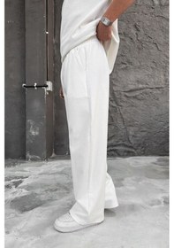 Resim Beyaz Cozy Premium Basic Baggy Eşofman Beyaz 