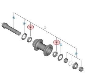 Resim Shimano HB-RS770 Ön Göbek Kafes Bilye 5/32'' Y0AY98030 
