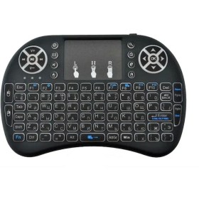 Resim Genel Markalar Smart Tv Box Ps3 Uyumlu Kablosuz Dokunmatik Işıklı Şarjlı Touchpadli Mini Q Klavye 