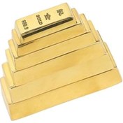 Resim Saf Bakır Taklit Altın Külçe Sahte Külçe Külçe Pirinç Katı Sahne Altın Külçe 7.4x2.8x1.6cm 