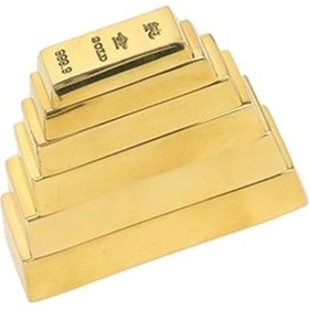 Resim Saf Bakır Taklit Altın Külçe Sahte Külçe Külçe Pirinç Katı Sahne Altın Külçe 5.3x2.2x1.2cm 