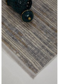 Resim Enti Dora 1905 Vizon Salon Halısı Kesme Yolluk Yumuşak Doku Kaymaz Tozumaz Halısı Vizon 