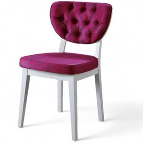 Resim Boston Sandalye - Milas Fuşya - Beyaz Gürgen Iskelet 