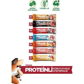 Resim Fellas Yüksek Protein Bar Süper Karma Kutu 24 Adet 