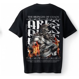 Resim Bumeta Bringer Of Chaos Ares God Of War Oversize Unisex Tişört T-shirt Siyah 