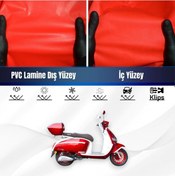 Resim Yukı Rısotto 125 Motosiklet Brandası Su Geçirmez Branda Kırmızı Branda Motor Branda L 