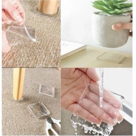 Resim Ozcmax 4 Adet Silikon Şeffaf Zemin Koruyucu Kaydırmaz Dayanıklı Ped 