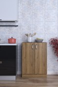 Resim rafineritasarım Rafineri Mokas Çok Amaçlı Dolap 2 Raflı Kapaklı Mutfak Balkon Banyo 