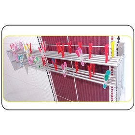 Resim 100 Cmx7 Gözlü Alüminyum Akordiyon Çamaşırlık Askısı Kurutmalık Gri - Gümüş 