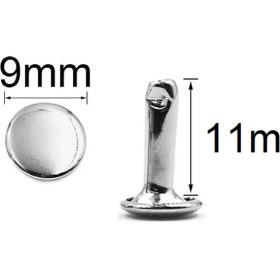 Resim SRTfootcare Perçin, Rivet, Toruk 123 No 11mm 30 Adet (Leathercraft, Deri Hobi) 