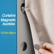 Resim 12/24/36 Adet Modern Metal Manyetik Perde Kancaları - Duş Perdeleri, Dikiş Kapatıcıları, Duvar ve Kapı Etiketleri için Kolay Kurulumlu Manyetik Klipsler 