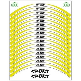 Resim Sevenkardeşler Sarı Beyaz Sport Reflektörlü Jant Şeridi 