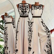 Resim 2025 Yeni Kadınların Zarif Çiçek Desenli Tulum - Kolsuz, Makinede Yıkanabilir, Yumuşak ve Şık Siyah ve Beyaz Çiçek Desenli, Partiler ve Akşam Kıyafetleri için Mükemmel, Tüm Mevsimler İçin Uygun, Parti Kıyafeti, Kolsuz Tulum, Akşam Kıyafeti, Sophistike Stil, Kolay Bakım Kumaşı 