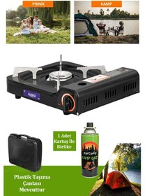 Resim Tekli Portatif Ocak Kamp Ocağı + Kamp Gazı 227g 1 Adet Çok Renkli 