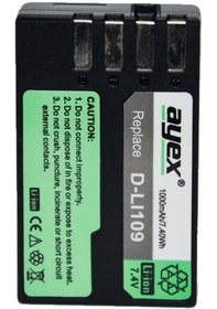 Resim Ayex Pentax K-R K-S1 K-S2 K-30 K-50 K-70 K500 Uyumlu D-Li109 Batarya 