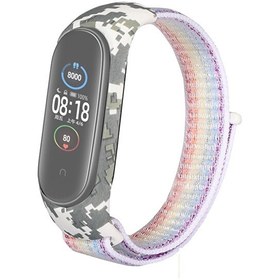 Resim Gpack Xiaomi Mi Band 3 4 Kumaş Cırtcırt Kamuflaj Desenli Çok Renkli Kıluf 