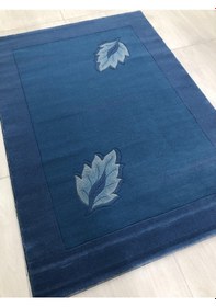 Resim Saray Halı Terra 9021 Blue 120X170 Düz Renk Mavi Halı ! 