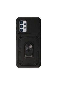 Resim artlab Art Galaxy A72 Kılıf Pars Lens Yüzüklü Silikon - Siyah Lab 