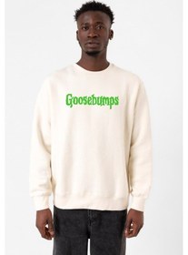 Resim Goosebumps Lettern Ekru Erkek 2ip Sweatshirt Ekru 