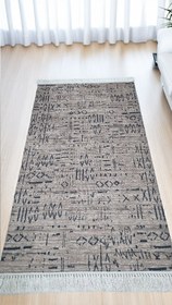 Resim Dekhera Ömür Yıkanabilir Halı 5714 Vizon - 100X300 / Deri Taban 