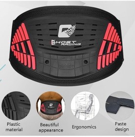 Resim Primepickings Ghost Racing Gr-hy01 Donanım Lokomotif Motosiklet Bel Koruyucu Düşme Önleyici Mavi - Siyah Standart 