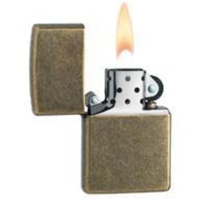 Resim Zippo Reg Flat Btm Antique Bras Çakmak - 201FB-000117 