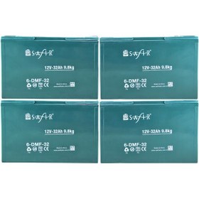 Resim Safir Jel Akü 12 V - 32 Ah 9.8kg - 4'lü Set 