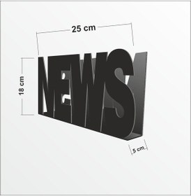 Resim News Yazılı İnsört Standı Dergilik Broşürlük Gazetelik Siyah 