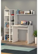 Resim Moonlife Moonlife Trend Kitaplıklı Çalışma Masası Beyaz 