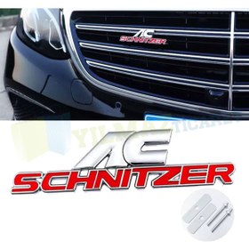 Resim yılmazetic Bmw Ac Schnitzer Vidalı Ön Panjur Izgara Logo Metal Kırmızı 