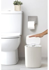 Resim Okyanus Home Hareket Sensörlü 12lt Kırık Beyaz Çöp Kovası Beyaz 