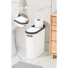 Resim Empressco Porsima M-325 Çöp Kutusu Banyo Mutfak Çöp Kovası Kapaklı Banyo Çöp Kovası 10 Lt - Fiyatı, Yorumları 