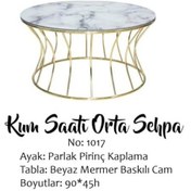 Resim Brc Kumsaat Zigon Model Sarı Mermer Temper Cam Metal Transmisyon 