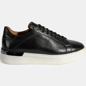 Resim Desa Erkek Siyah Bağcıklı Deri Sneaker 